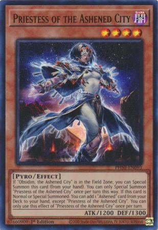 Priestess of the Ashened City - PHNI-EN093 - Ultra Rare - 1st Edition