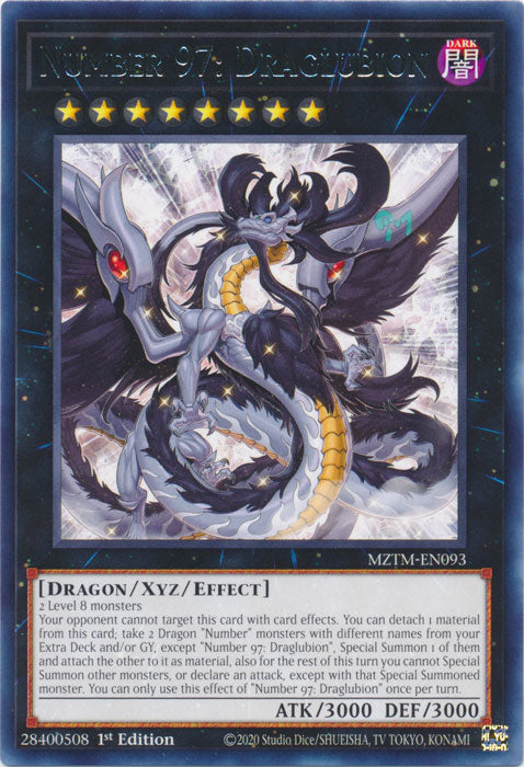 Number 97: Draglubion - MZTM-EN093 - Rare - 1st Edition