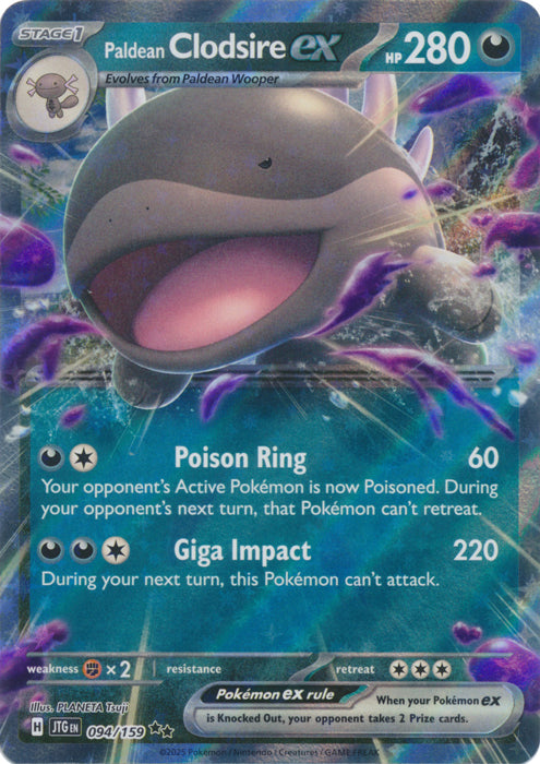 Paldean Clodsire ex - 094/159 - Double Rare