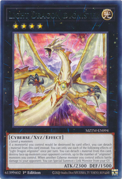 Light Dragon @Ignister - MZTM-EN094 - Rare - 1st Edition