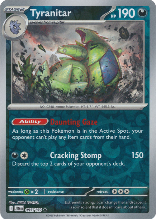 Tyranitar - 095/159 - Holo Rare - Reverse Holo