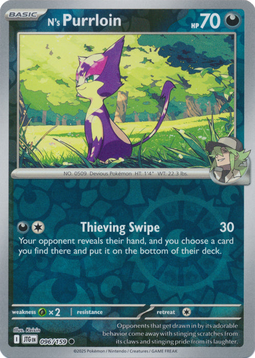 N's Purrloin - 096/159 - Common - Reverse Holo