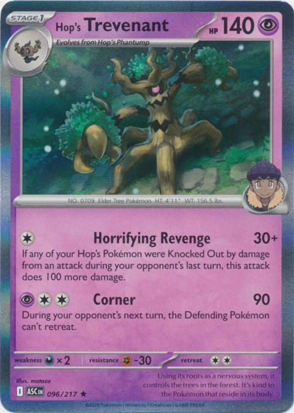 Hop's Trevenant - 096/217 - Rare