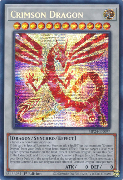 Crimson Dragon - MP24-EN097 - Prismatic Secret Rare - 1st Edition