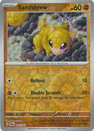 Sandshrew - 097/167 - Common - Reverse Holo