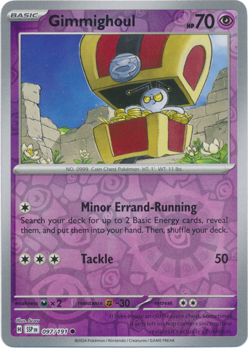 Gimmighoul - 097/191 - Common - Reverse Holo