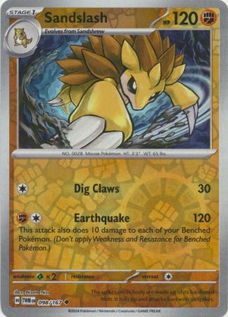 Sandslash - 098/167 - Uncommon - Reverse Holo