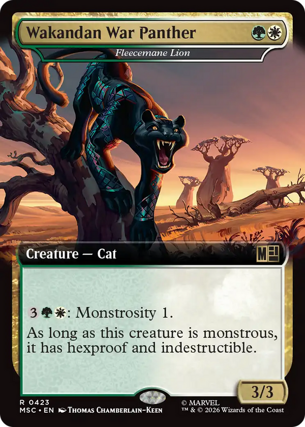 Wakandan War Panther // Fleecemane Lion - Extended Art (MSC) (Pre-Order)