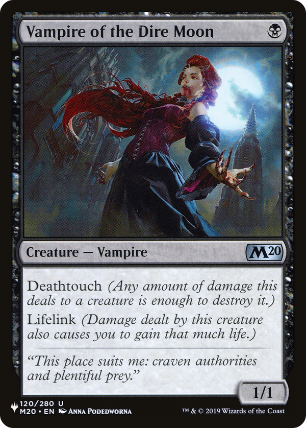 Vampire of the Dire Moon - M20 Reprint (PLST)