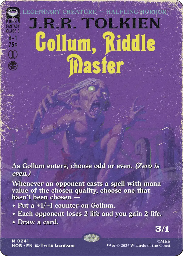 Gollum, Riddle Master - Book Cover (HOB) (Pre-Order)