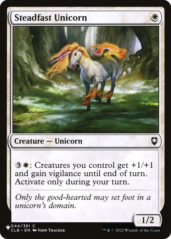 Steadfast Unicorn - CLB Reprint (PLST)