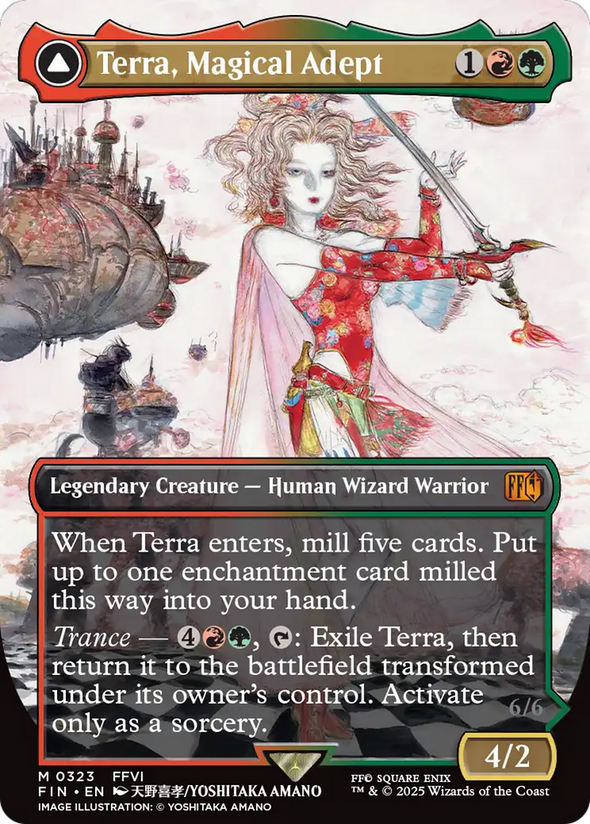 Terra, Magical Adept // Esper Terra - Borderless Artist Card (FIN)