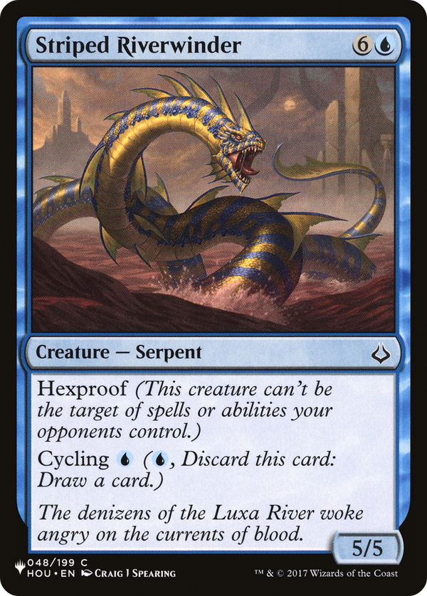Striped Riverwinder - HOU Reprint (PLST)