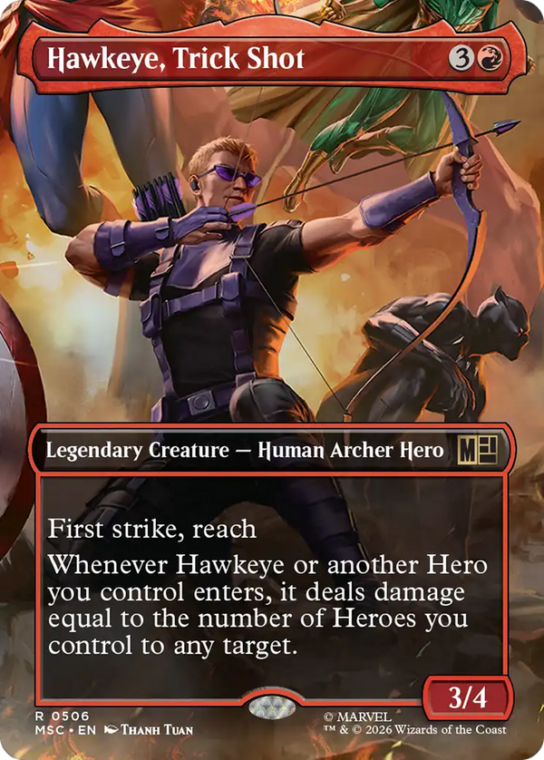 Hawkeye, Trick Shot - Borderless Scene: Heroes United (MSC) (Pre-Order)