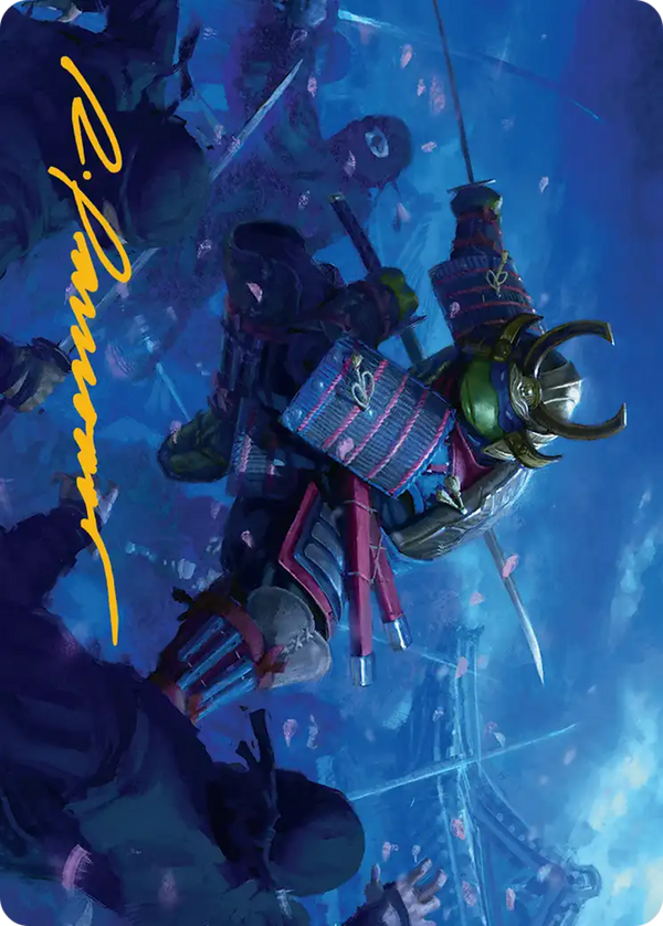 Leonardo, Sewer Samurai // Leonardo, Sewer Samurai (ATMT) - Gold Stamped Art Card