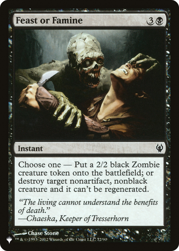 Feast or Famine - DDJ Reprint (PLST)