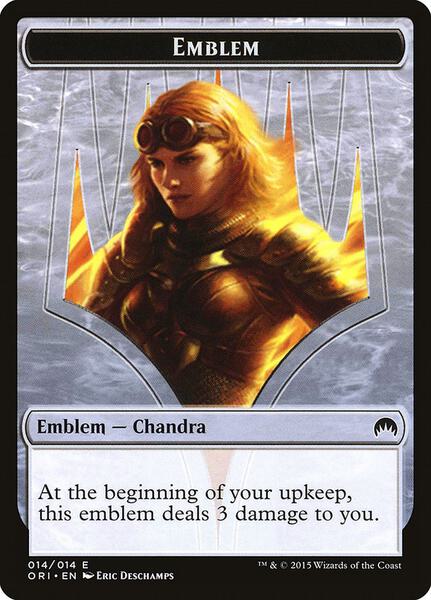 Emblem - Chandra, Roaring Flame Token (TORI)