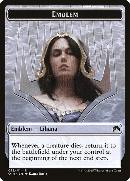 Emblem - Liliana, Defiant Necromancer Token (TORI)