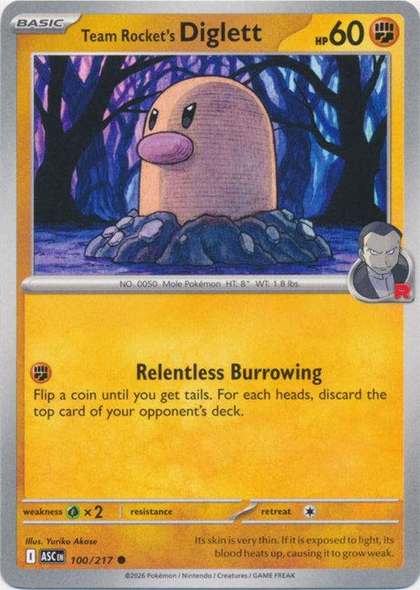 Team Rocket's Diglett - 100/217 - Common