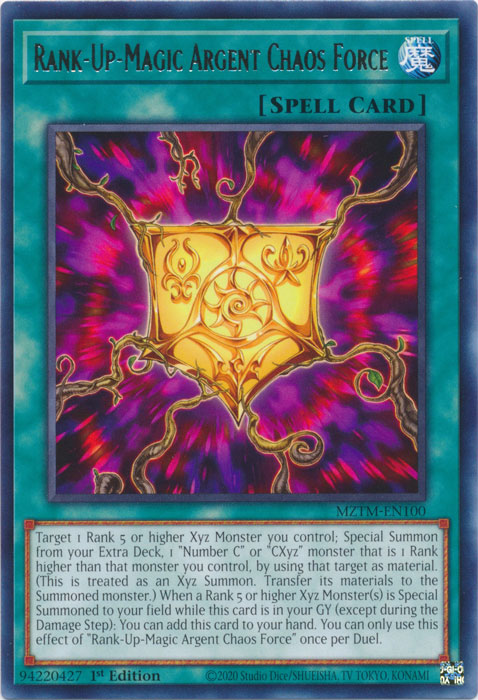 Rank-Up-Magic Argent Chaos Force - MZTM-EN100 - Rare - 1st Edition