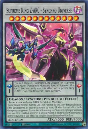 Supreme King Z-ARC - Synchro Universe - LEDE-EN100 - Super Rare - 1st Edition