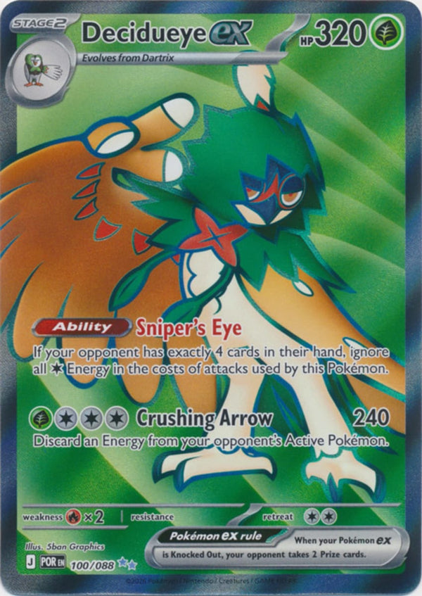 Decidueye ex - 100/088 - Ultra Rare