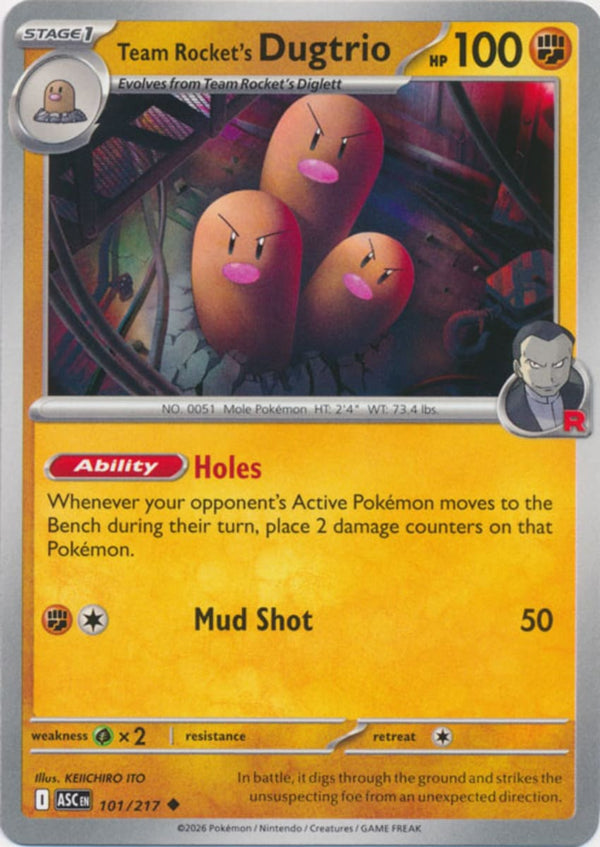Team Rocket's Dugtrio - 101/217 - Uncommon