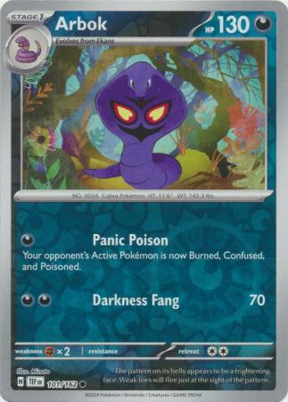 Arbok - 101/162 - Common - Reverse Holo