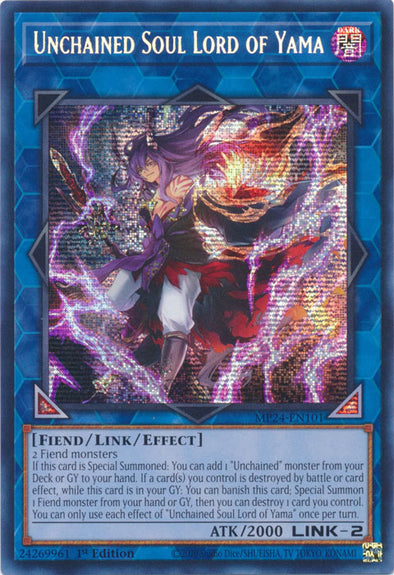 Unchained Soul Lord of Yama - MP24-EN101 - Prismatic Secret Rare - 1st Edition