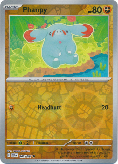 Phanpy - 102/191 - Common - Reverse Holo