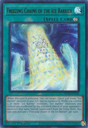 Freezing Chains of the Ice Barrier - BLTR-EN103 - Ultra Rare - 1st Edition