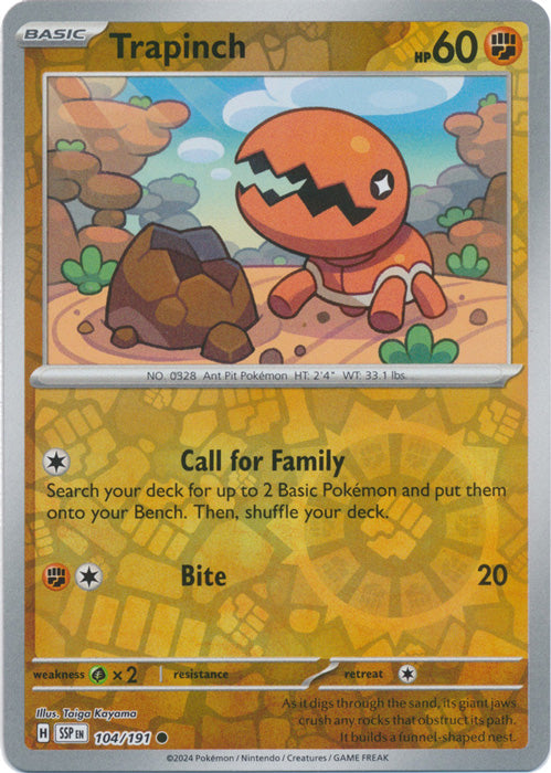 Trapinch - 104/191 - Common - Reverse Holo