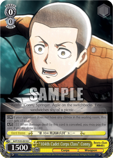 "104th Cadet Corps Class" Conny - AOT/S35-E018 - Common available at 401 Games Canada