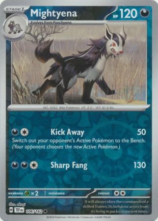 Mightyena - 106/162 - Common - Reverse Holo