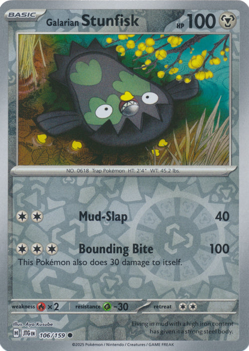 Galarian Stunfisk - 106/159 - Common - Reverse Holo
