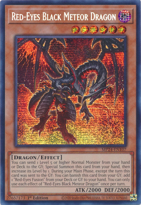 Red-Eyes Black Meteor Dragon - MP24-EN107 - Prismatic Secret Rare - 1st Edition