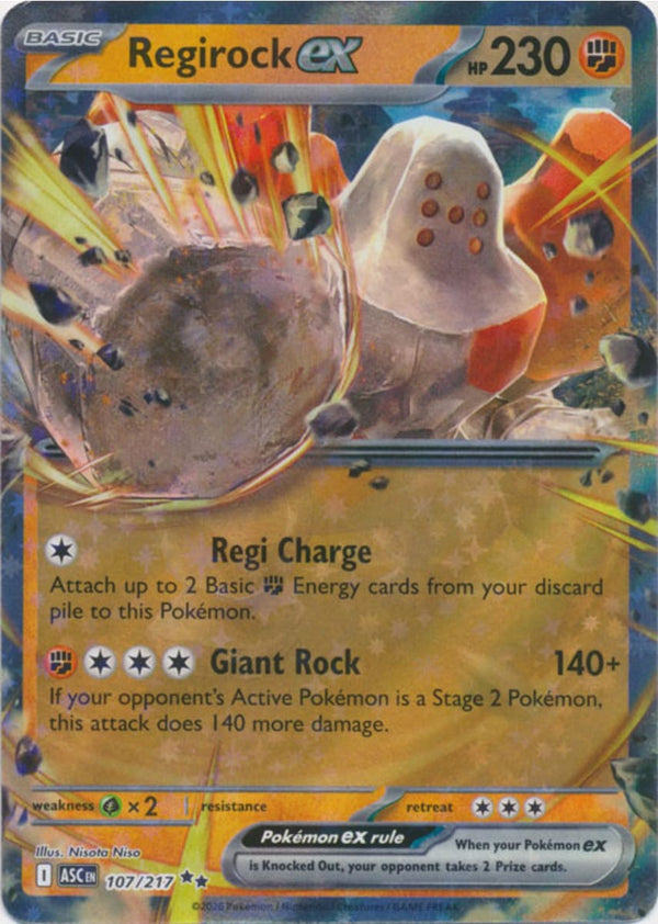 Regirock ex - 107/217 - Double Rare