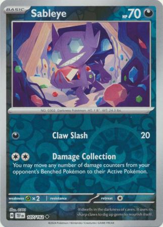 Sableye - 107/162 - Uncommon - Reverse Holo