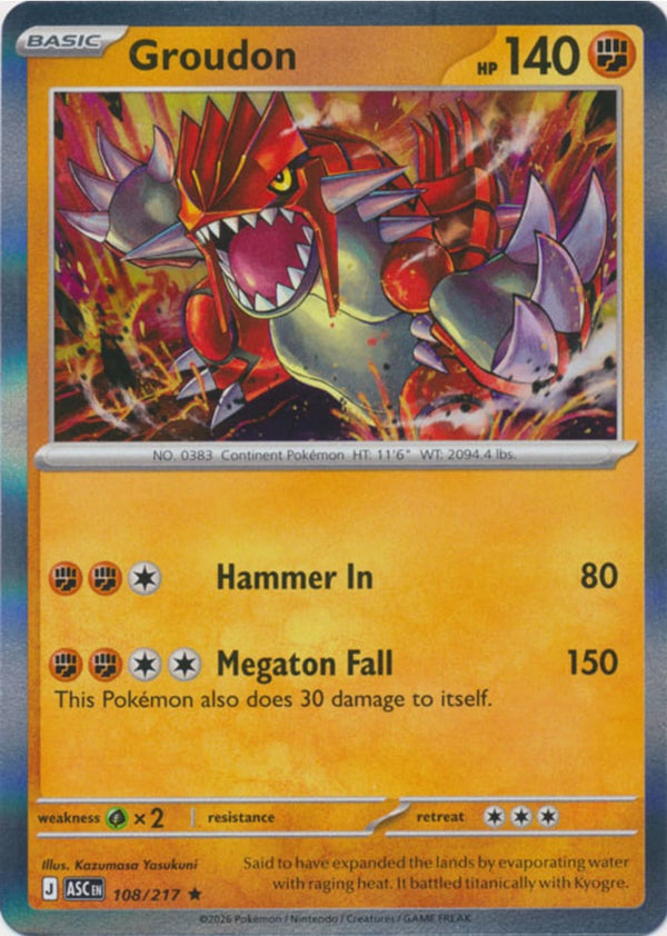 Groudon - 108/217 - Rare