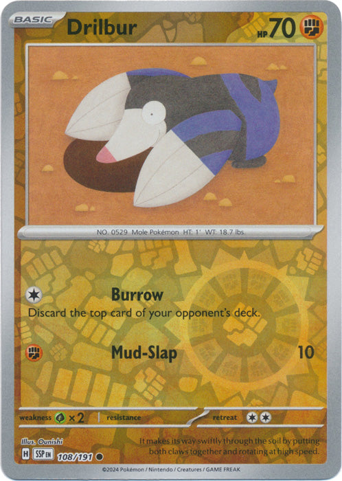 Drilbur - 108/191 - Common - Reverse Holo