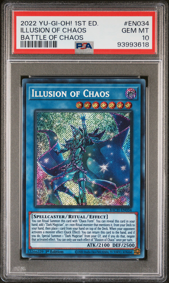 Illusion of Chaos - BACH-EN034 - Secret Rare - 1st Edition (PSA 10)