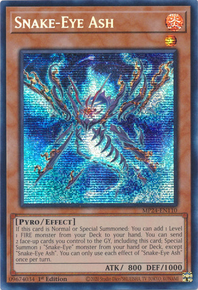 Snake-Eye Ash - MP24-EN110 - Prismatic Secret Rare - 1st Edition