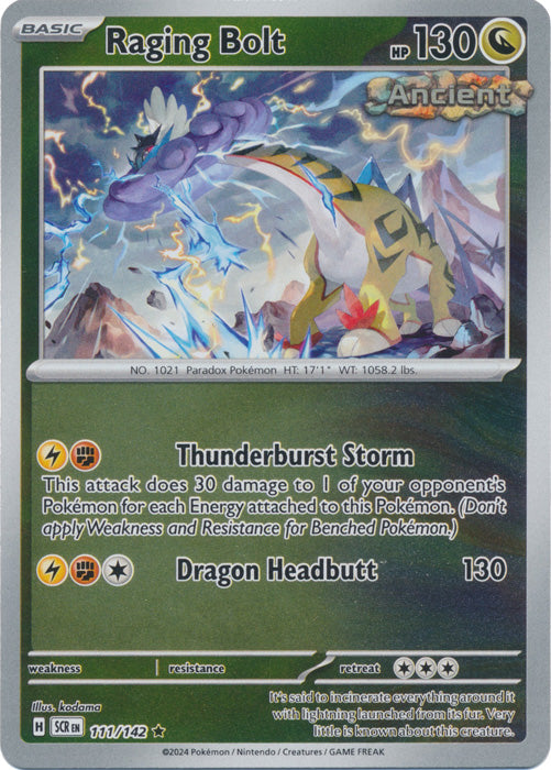 Max Rarity Raging Bolt 401 Games Canada - Raging Bolt - 111/142 - Rare - Reverse Holo