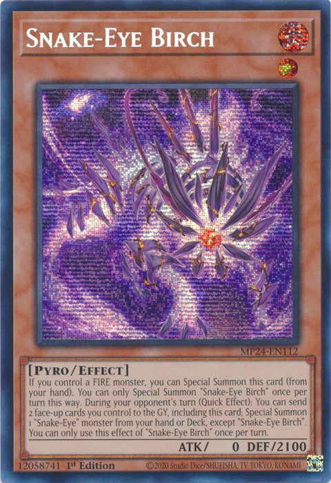 Snake-Eye Birch - MP24-EN112 - Prismatic Secret Rare - 1st Edition