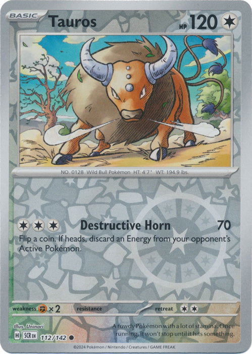 Tauros - 112/142 - Common - Reverse Holo