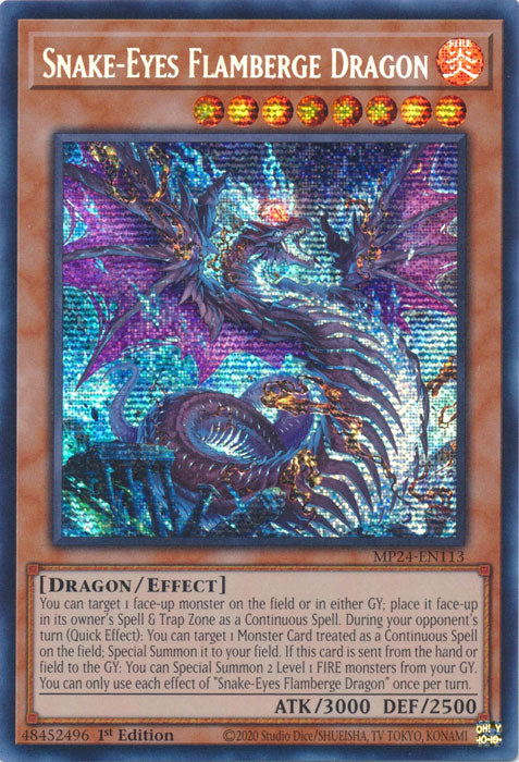 Snake-Eyes Flamberge Dragon - MP24-EN113 - Prismatic Secret Rare - 1st Edition