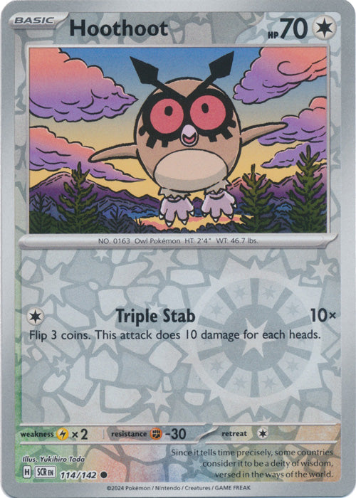 Hoothoot - 114/142 - Common - Reverse Holo