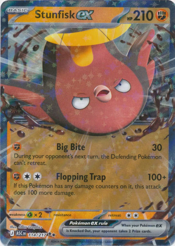 Stunfisk ex - 114/217 - Double Rare