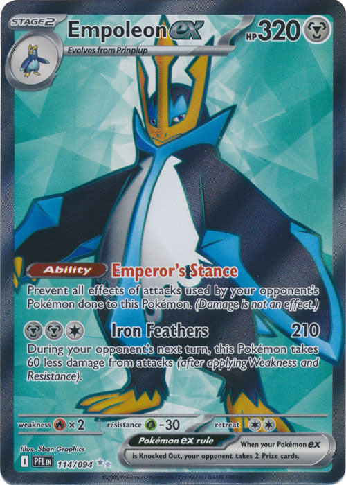 Empoleon ex - 114/094 - Ultra Rare
