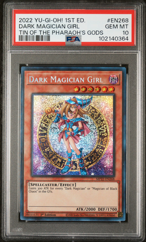 Dark Magician Girl - MP22-EN268 - Prismatic Secret Rare - 1st Edition (PSA 10)
